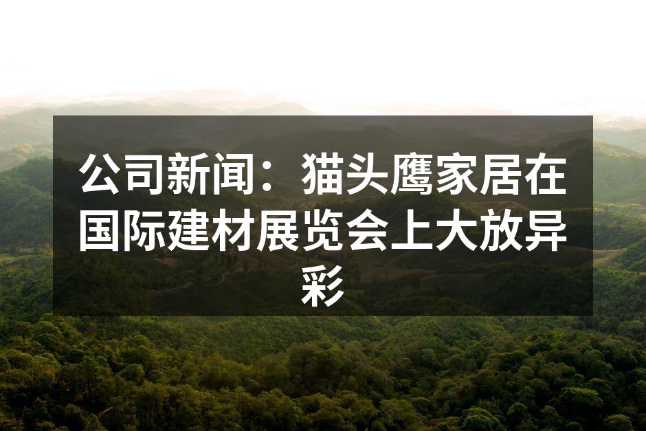 猫头鹰家居展位吸引众多参观者