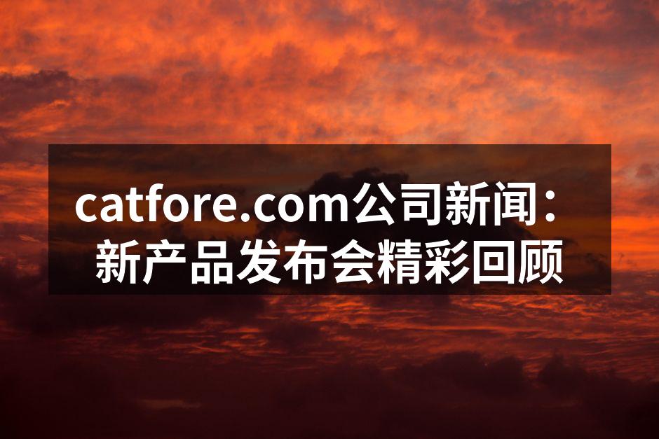 catfore产品发布会现场气氛热烈